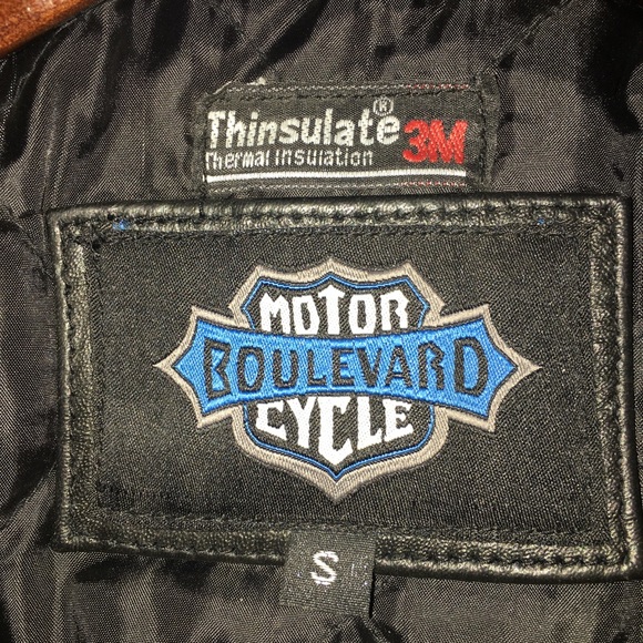 VINTAGE NWT Genuine Buffalo Leather Motorcycle Jacket Womens Brn/Blk Small - Picture 11 of 16